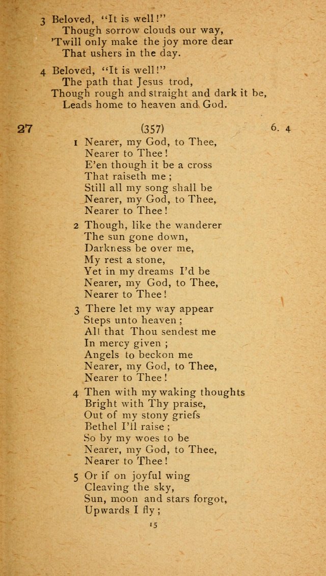 Hymns: for the Use of English Lutheran Missions page 15
