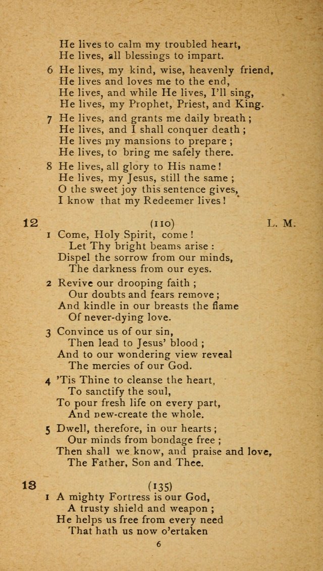 Hymns: for the Use of English Lutheran Missions page 6
