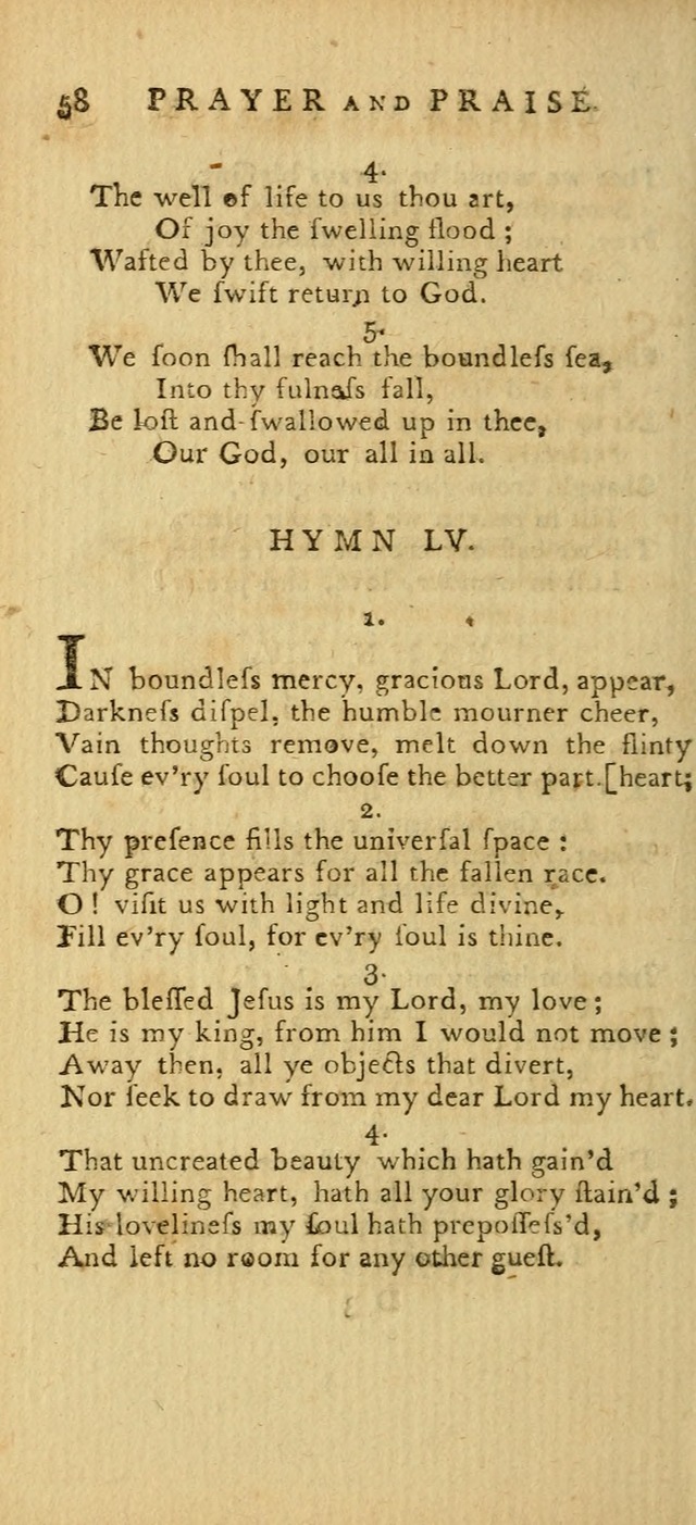 Hymns for the Use of the Society of United Christian Friends: with their constitution annexed page 58