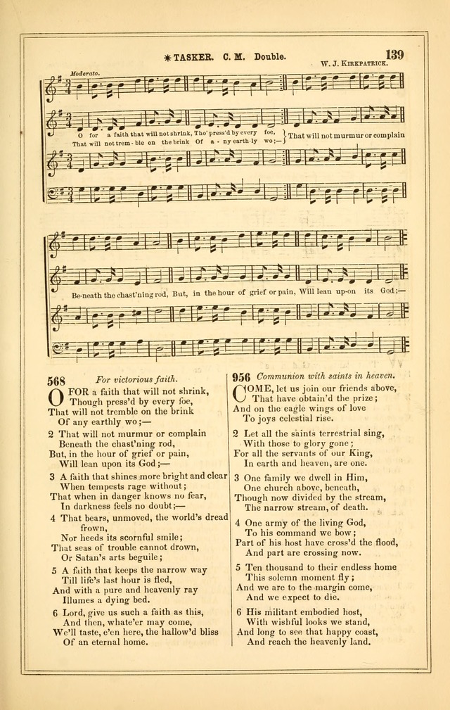 The Heart and Voice: or, Songs of Praise for the Sanctuary: hymn and tune book, designed for congregational singing in the Methodist Episcopal Church, and for congregations generally page 139