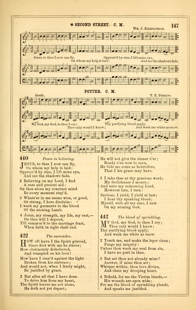The Heart and Voice: or, Songs of Praise for the Sanctuary: hymn and tune book, designed for congregational singing in the Methodist Episcopal Church, and for congregations generally page 147