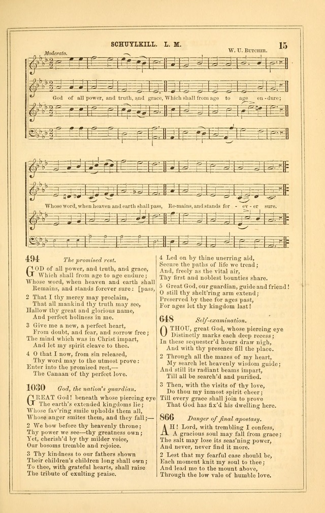 The Heart and Voice: or, Songs of Praise for the Sanctuary: hymn and tune book, designed for congregational singing in the Methodist Episcopal Church, and for congregations generally page 15