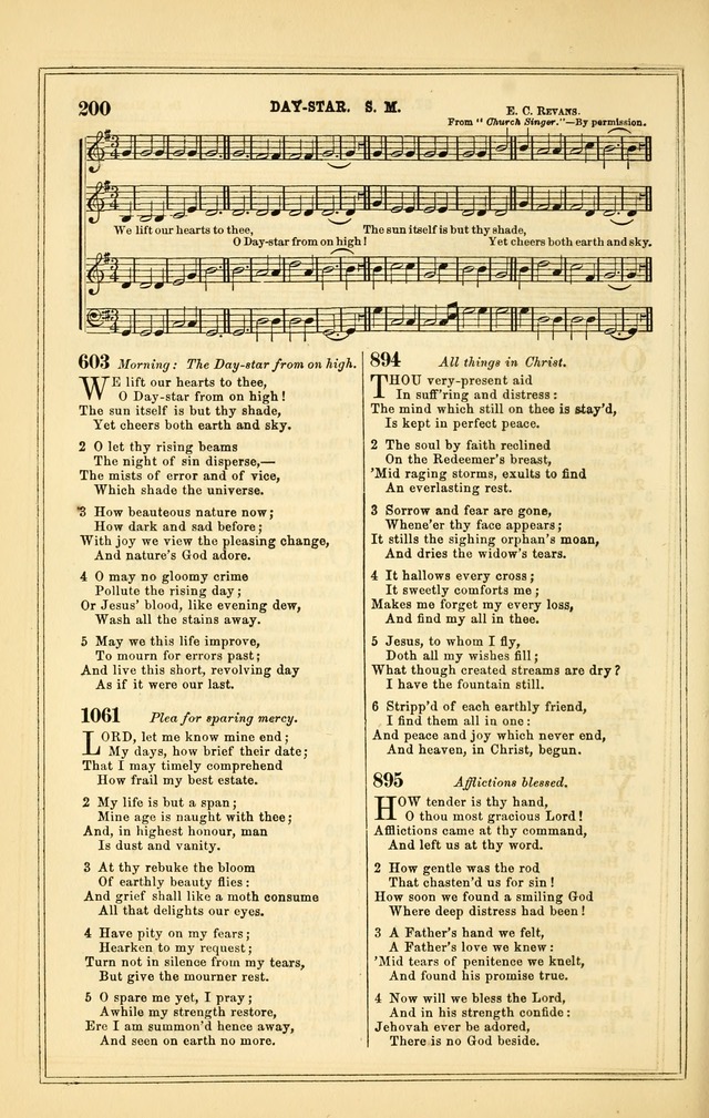 The Heart and Voice: or, Songs of Praise for the Sanctuary: hymn and tune book, designed for congregational singing in the Methodist Episcopal Church, and for congregations generally page 200