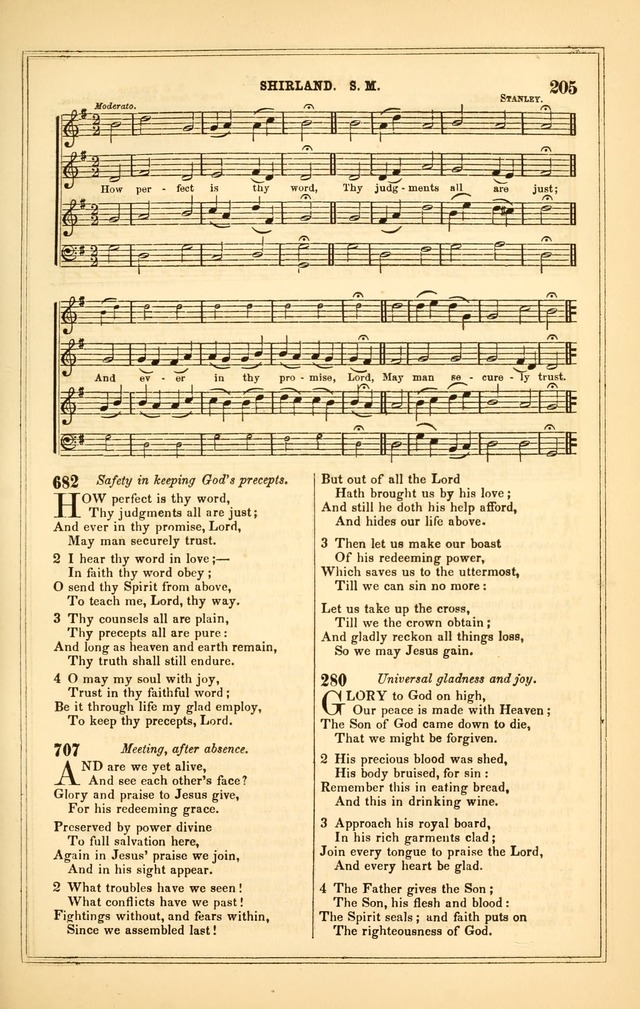 The Heart and Voice: or, Songs of Praise for the Sanctuary: hymn and tune book, designed for congregational singing in the Methodist Episcopal Church, and for congregations generally page 205