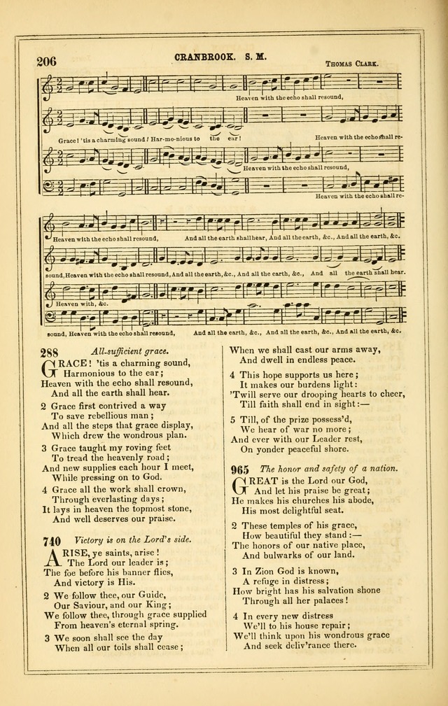 The Heart and Voice: or, Songs of Praise for the Sanctuary: hymn and tune book, designed for congregational singing in the Methodist Episcopal Church, and for congregations generally page 206