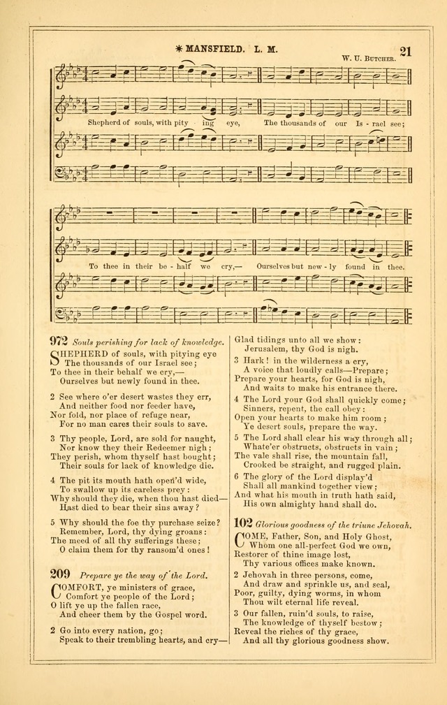 The Heart and Voice: or, Songs of Praise for the Sanctuary: hymn and tune book, designed for congregational singing in the Methodist Episcopal Church, and for congregations generally page 21