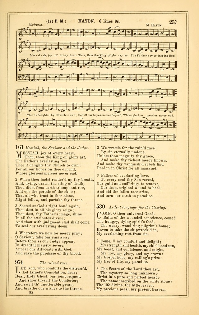 The Heart and Voice: or, Songs of Praise for the Sanctuary: hymn and tune book, designed for congregational singing in the Methodist Episcopal Church, and for congregations generally page 257