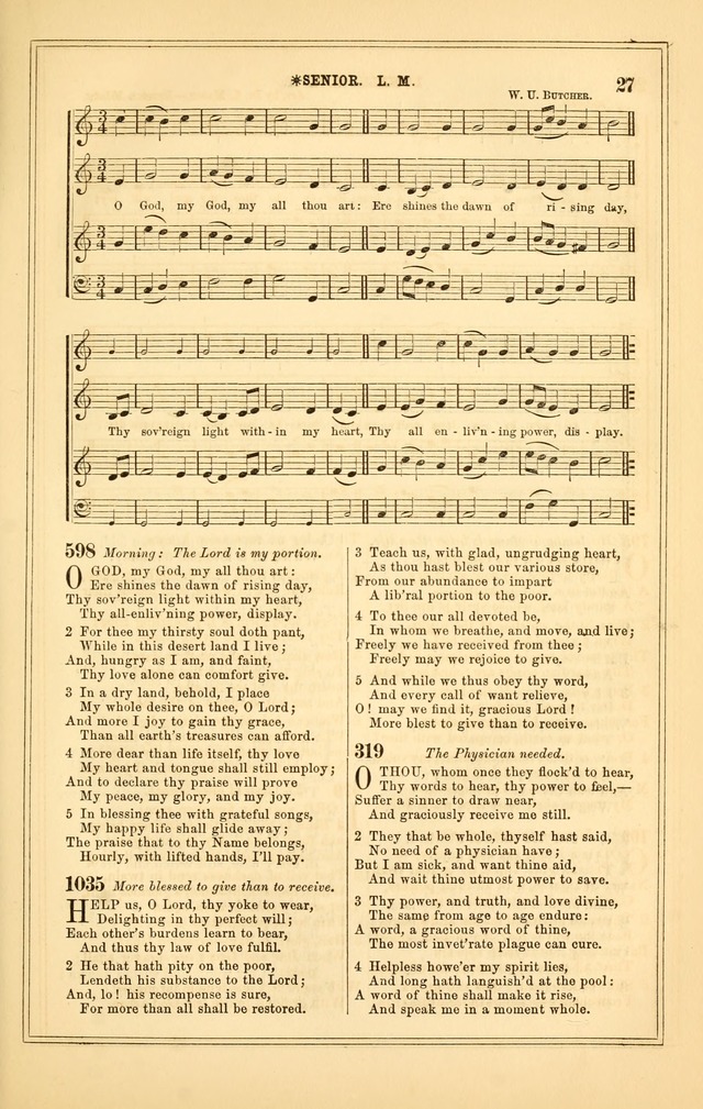 The Heart and Voice: or, Songs of Praise for the Sanctuary: hymn and tune book, designed for congregational singing in the Methodist Episcopal Church, and for congregations generally page 27