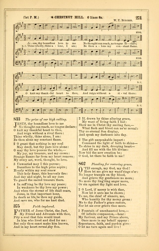 The Heart and Voice: or, Songs of Praise for the Sanctuary: hymn and tune book, designed for congregational singing in the Methodist Episcopal Church, and for congregations generally page 271