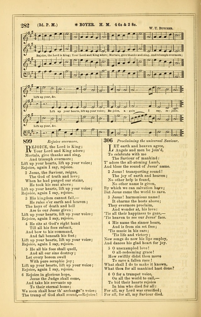 The Heart and Voice: or, Songs of Praise for the Sanctuary: hymn and tune book, designed for congregational singing in the Methodist Episcopal Church, and for congregations generally page 282