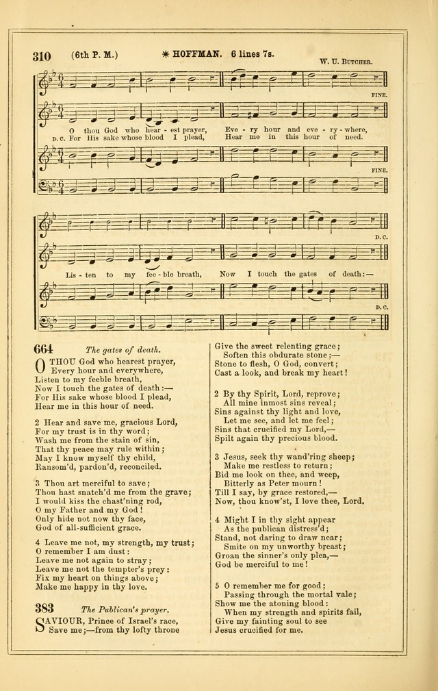 The Heart and Voice: or, Songs of Praise for the Sanctuary: hymn and tune book, designed for congregational singing in the Methodist Episcopal Church, and for congregations generally page 310