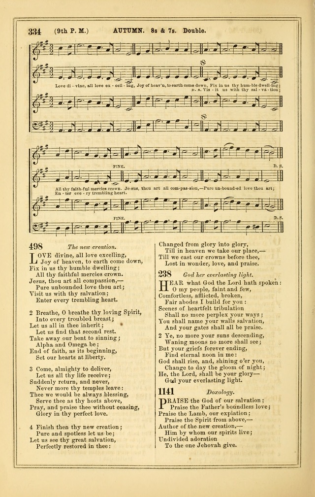 The Heart and Voice: or, Songs of Praise for the Sanctuary: hymn and tune book, designed for congregational singing in the Methodist Episcopal Church, and for congregations generally page 334