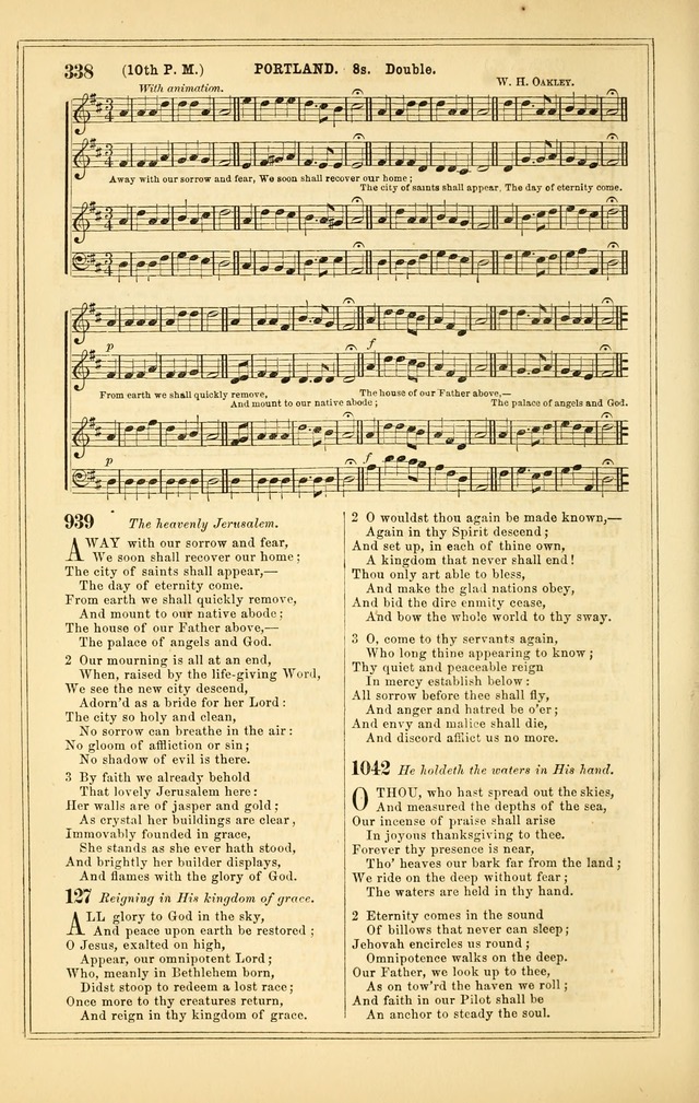 The Heart and Voice: or, Songs of Praise for the Sanctuary: hymn and tune book, designed for congregational singing in the Methodist Episcopal Church, and for congregations generally page 338