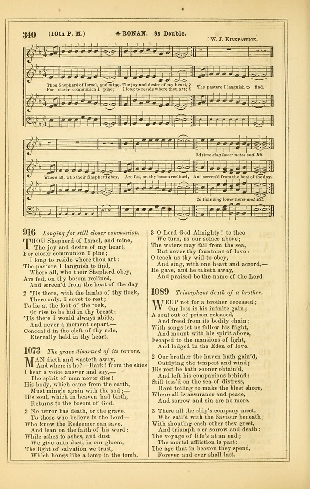 The Heart and Voice: or, Songs of Praise for the Sanctuary: hymn and tune book, designed for congregational singing in the Methodist Episcopal Church, and for congregations generally page 340