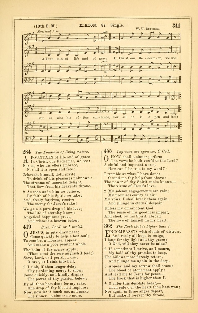 The Heart and Voice: or, Songs of Praise for the Sanctuary: hymn and tune book, designed for congregational singing in the Methodist Episcopal Church, and for congregations generally page 341
