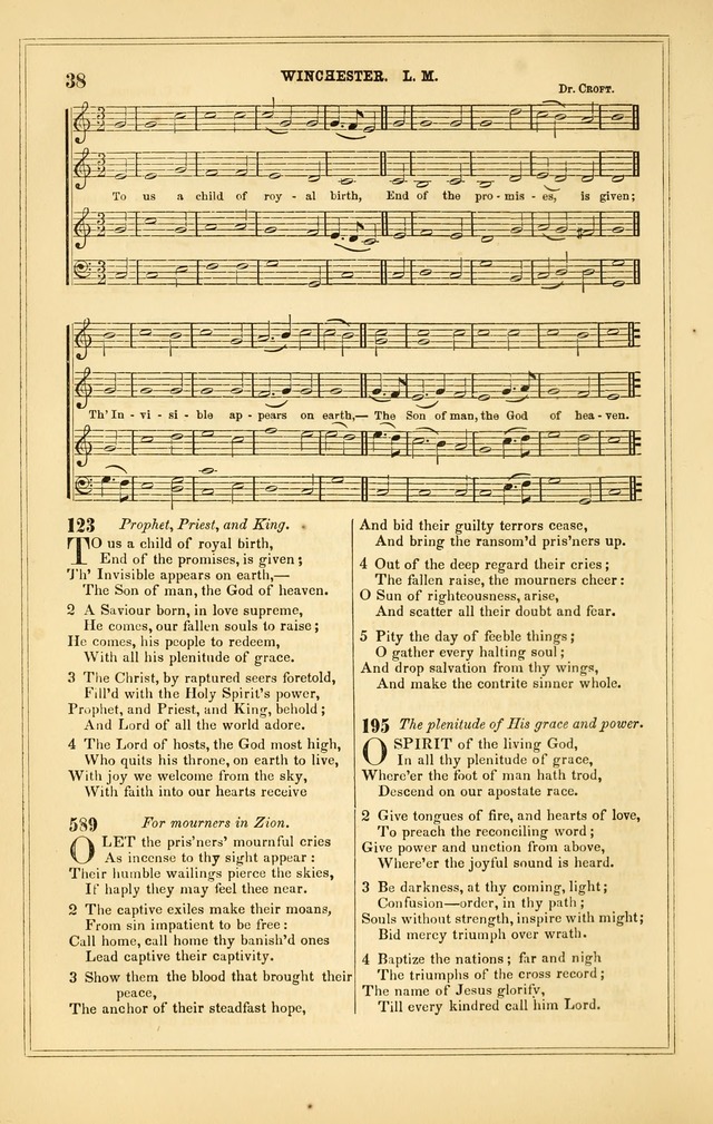 The Heart and Voice: or, Songs of Praise for the Sanctuary: hymn and tune book, designed for congregational singing in the Methodist Episcopal Church, and for congregations generally page 38