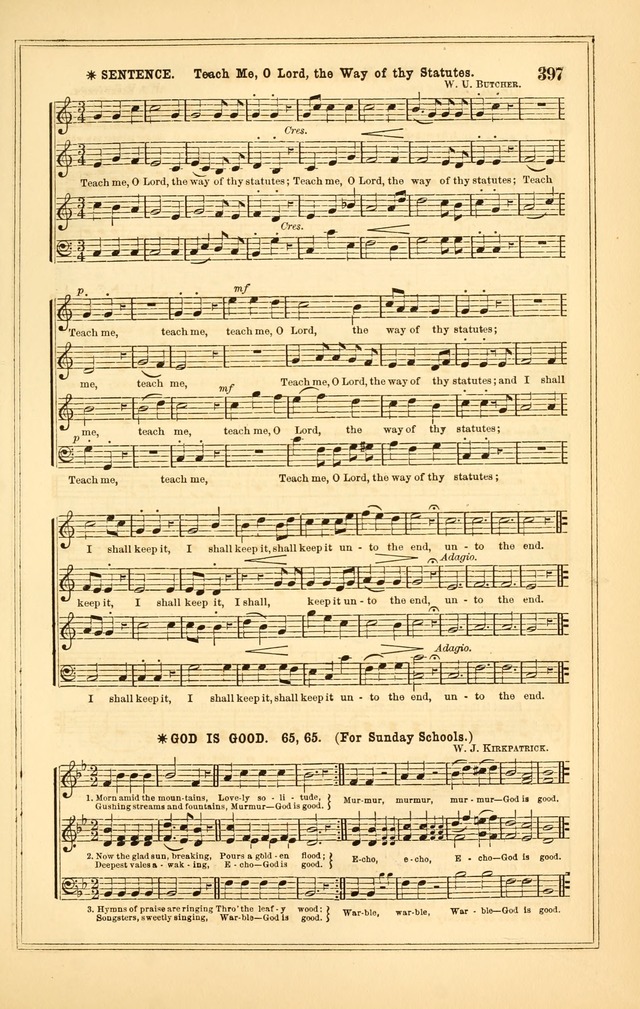 The Heart and Voice: or, Songs of Praise for the Sanctuary: hymn and tune book, designed for congregational singing in the Methodist Episcopal Church, and for congregations generally page 397