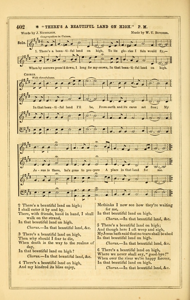 The Heart and Voice: or, Songs of Praise for the Sanctuary: hymn and tune book, designed for congregational singing in the Methodist Episcopal Church, and for congregations generally page 402