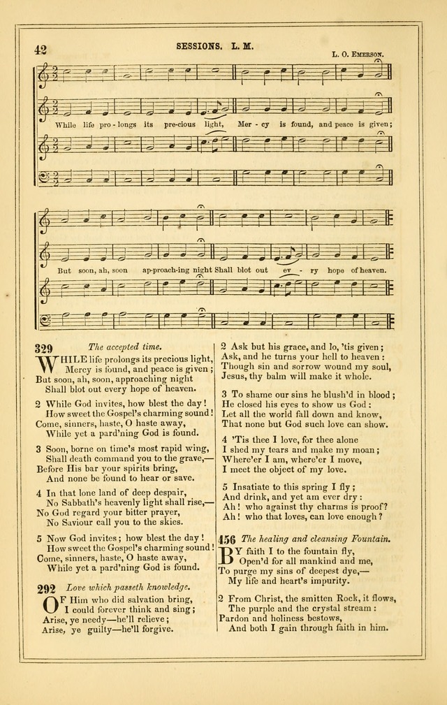 The Heart and Voice: or, Songs of Praise for the Sanctuary: hymn and tune book, designed for congregational singing in the Methodist Episcopal Church, and for congregations generally page 42