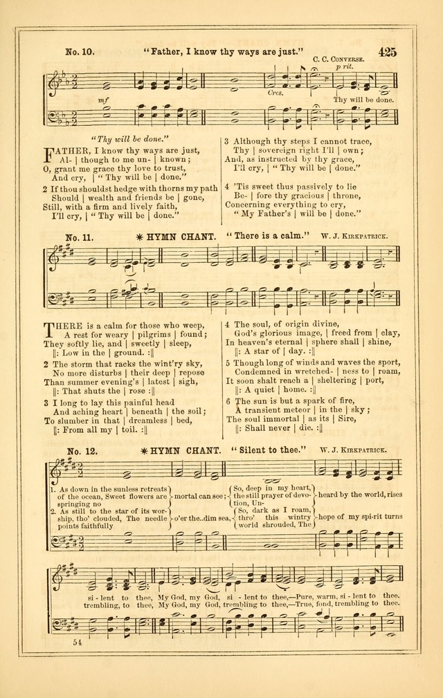 The Heart and Voice: or, Songs of Praise for the Sanctuary: hymn and tune book, designed for congregational singing in the Methodist Episcopal Church, and for congregations generally page 425