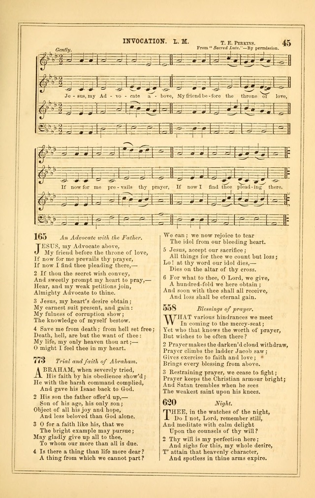 The Heart and Voice: or, Songs of Praise for the Sanctuary: hymn and tune book, designed for congregational singing in the Methodist Episcopal Church, and for congregations generally page 45