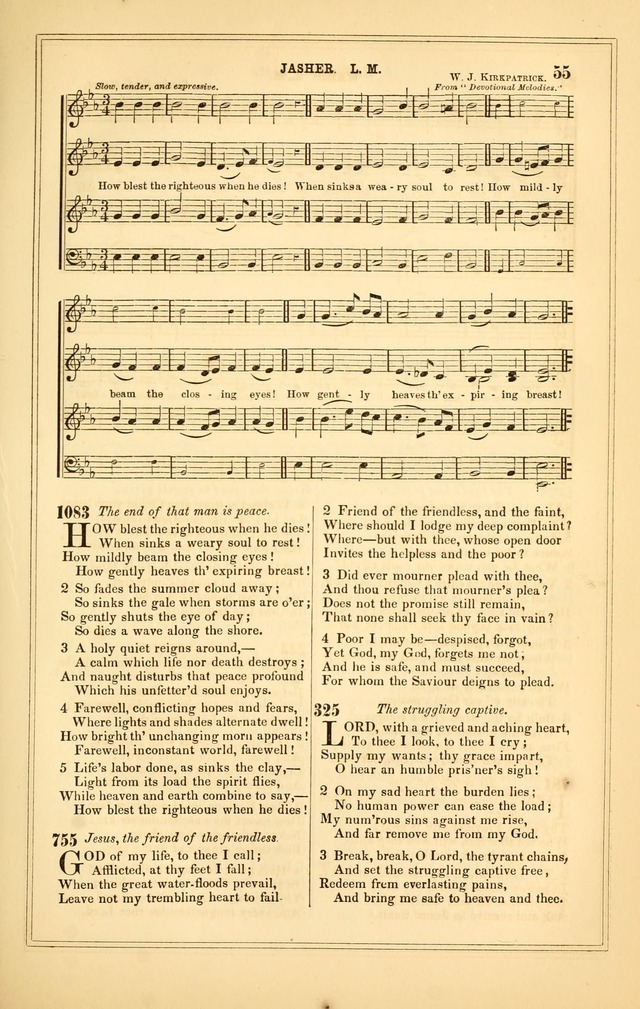 The Heart and Voice: or, Songs of Praise for the Sanctuary: hymn and tune book, designed for congregational singing in the Methodist Episcopal Church, and for congregations generally page 55