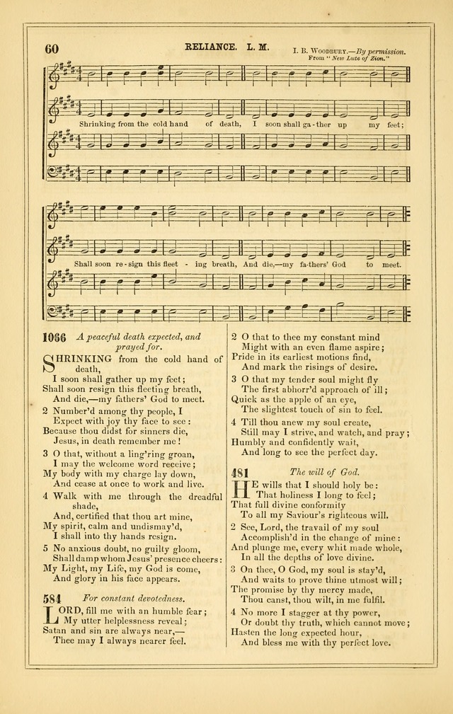 The Heart and Voice: or, Songs of Praise for the Sanctuary: hymn and tune book, designed for congregational singing in the Methodist Episcopal Church, and for congregations generally page 60