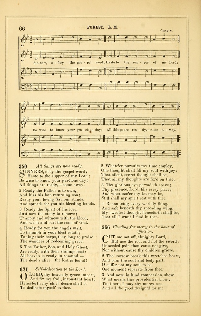 The Heart and Voice: or, Songs of Praise for the Sanctuary: hymn and tune book, designed for congregational singing in the Methodist Episcopal Church, and for congregations generally page 66