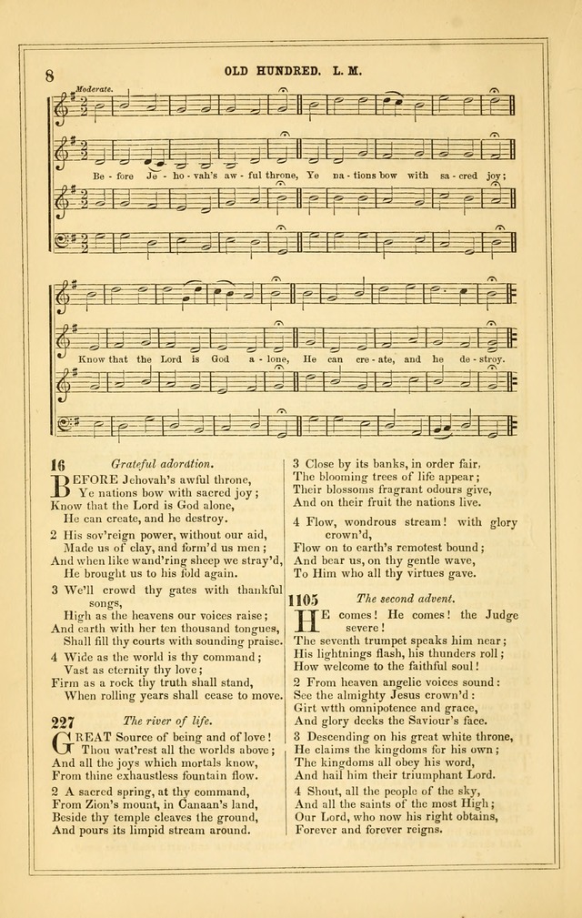 The Heart and Voice: or, Songs of Praise for the Sanctuary: hymn and tune book, designed for congregational singing in the Methodist Episcopal Church, and for congregations generally page 8