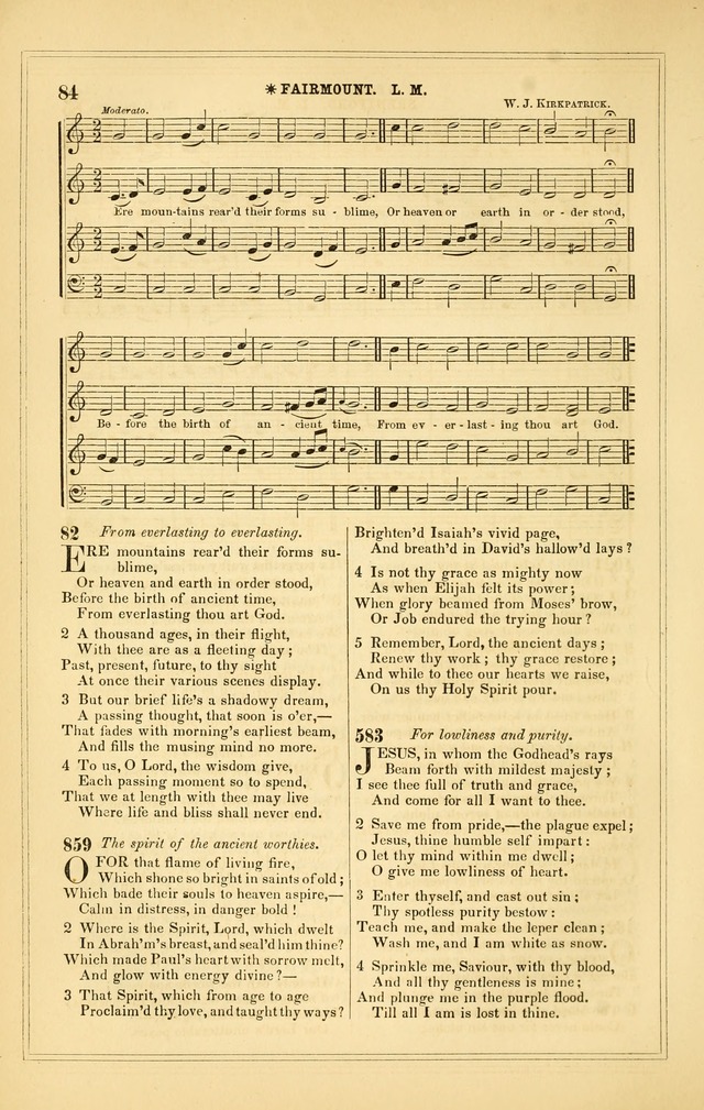 The Heart and Voice: or, Songs of Praise for the Sanctuary: hymn and tune book, designed for congregational singing in the Methodist Episcopal Church, and for congregations generally page 84