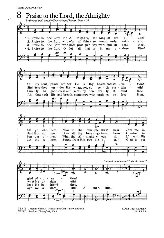 The Hymnal for Worship and Celebration page 10
