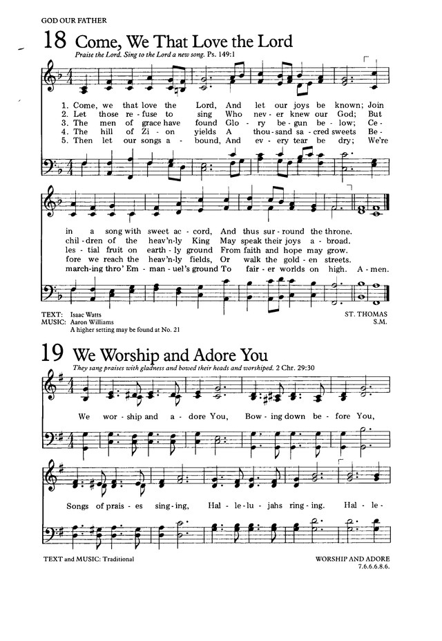 The Hymnal for Worship and Celebration page 22
