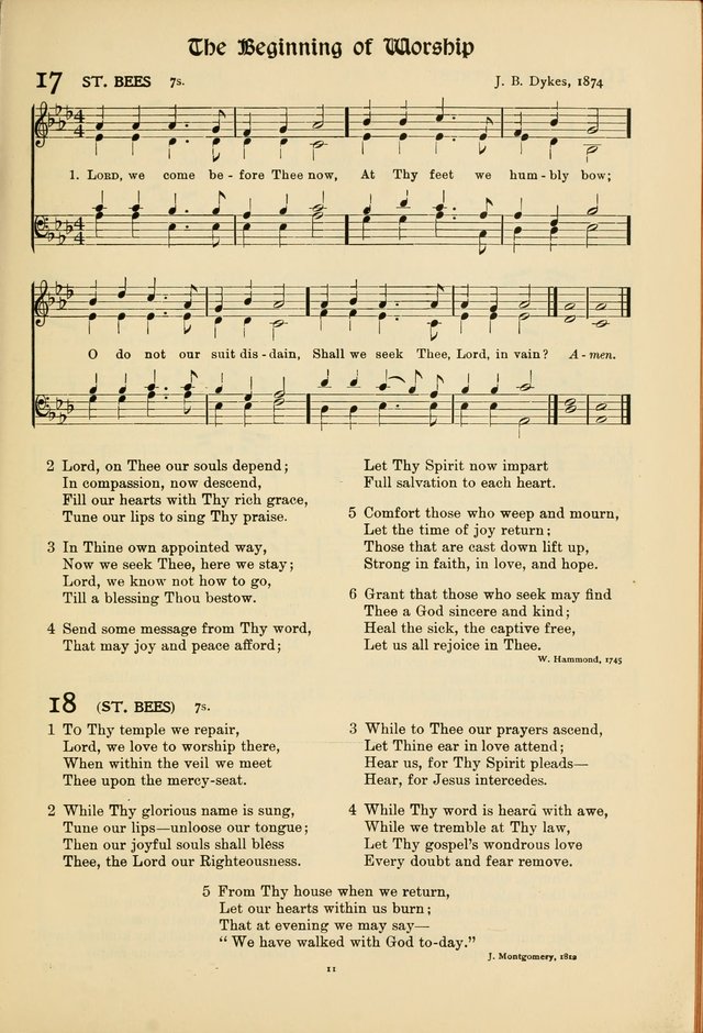 Hymns of Worship and Service (15th ed.) page 11