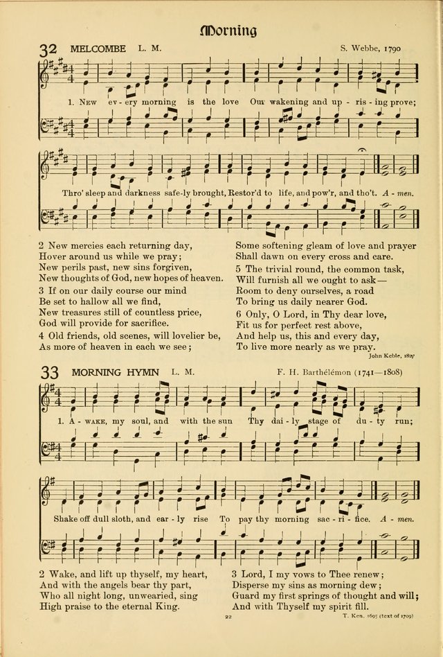 Hymns of Worship and Service (15th ed.) page 22
