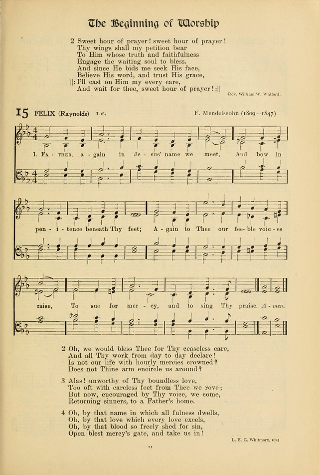 Hymns of Worship and Service. (Chapel ed.) page 11
