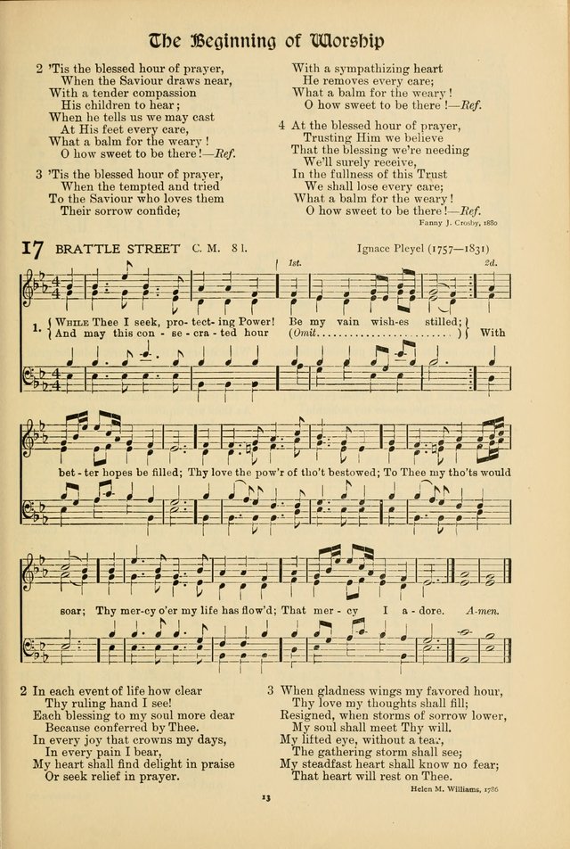 Hymns of Worship and Service. (Chapel ed.) page 13