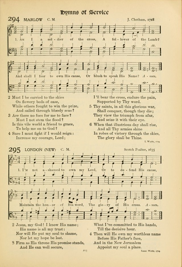 Hymns of Worship and Service. (Chapel ed.) page 213