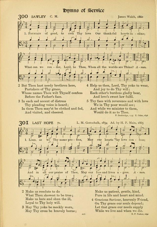 Hymns of Worship and Service. (Chapel ed.) page 216