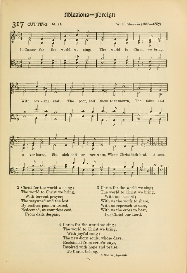 Hymns of Worship and Service. (Chapel ed.) page 227