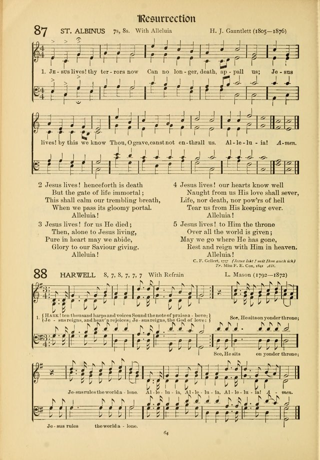Hymns of Worship and Service. (Chapel ed.) page 64