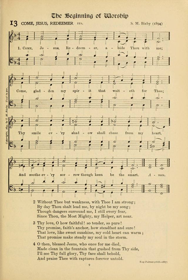Hymns of Worship and Service. (Chapel ed.) page 9