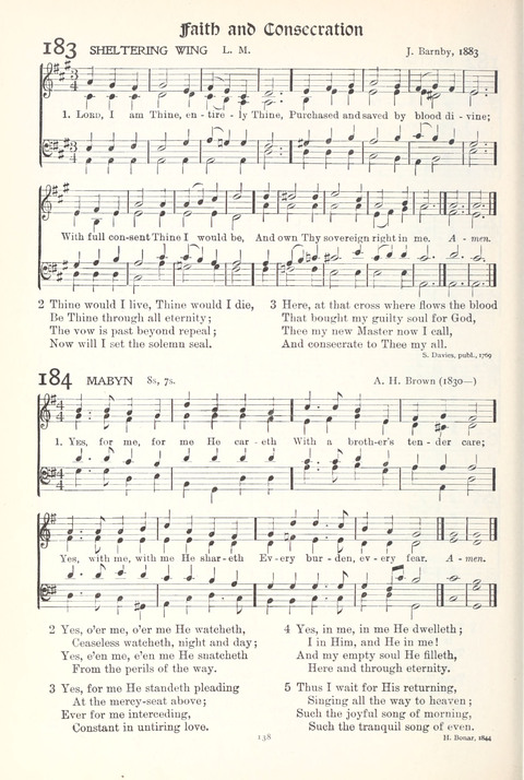 Hymns of Worship and Service: College Edition page 138