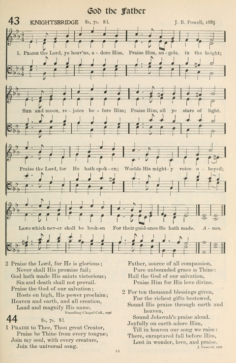 Hymns of Worship and Service: College Edition page 33