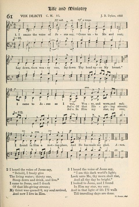 Hymns of Worship and Service: College Edition page 47