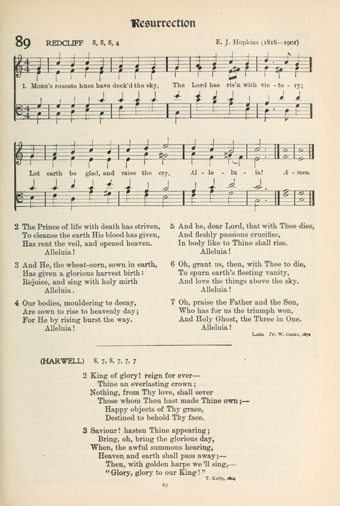 Hymns of Worship and Service: College Edition page 67