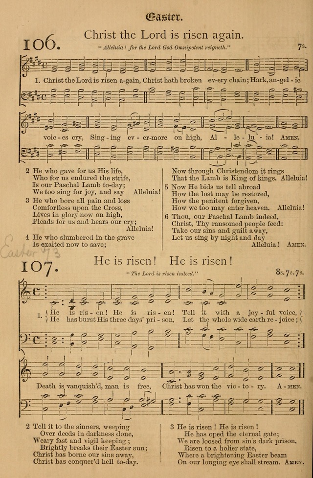 The Hymnal: with tunes old and new page 105