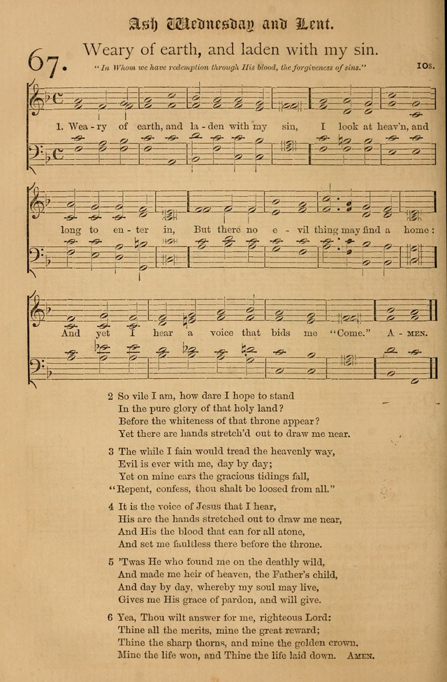 The Hymnal: with tunes old and new page 69