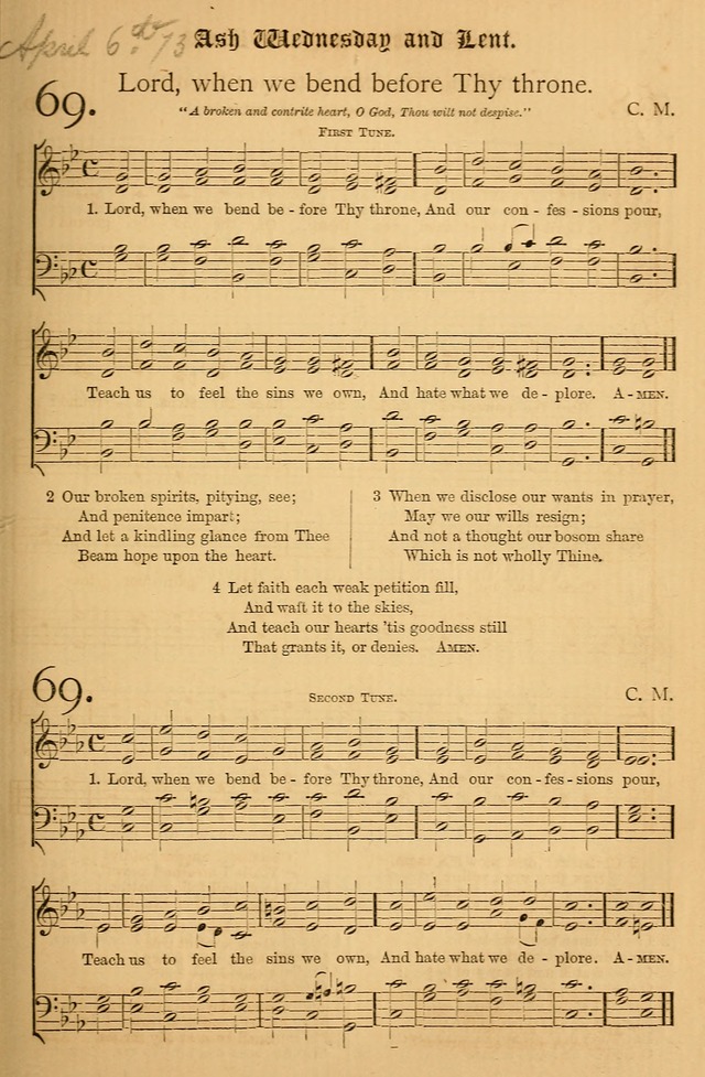 The Hymnal: with tunes old and new page 72