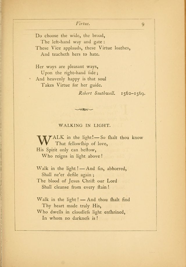 Hymns of the Ages: being selections from Wither, Cranshaw, Southwell, Habington, and other sources (2nd series) page 9
