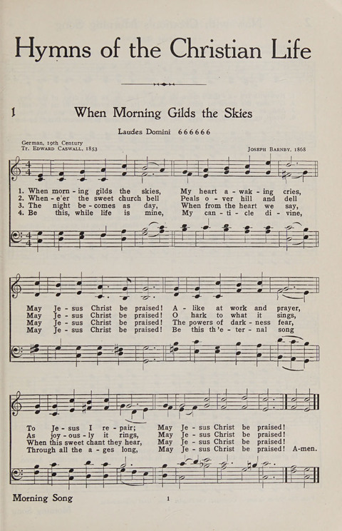 Hymns of the Christian Life page 1